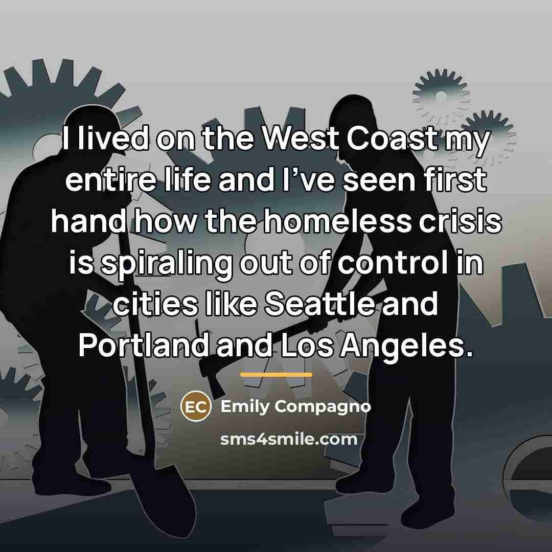 “I lived on the West Coast my entire life and…” quote by Emily Compagno