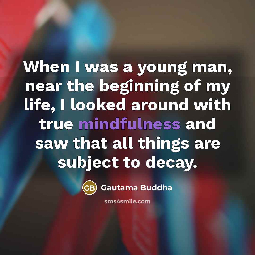 “When I was a young man, near the beginning of…” quote by Gautama Buddha