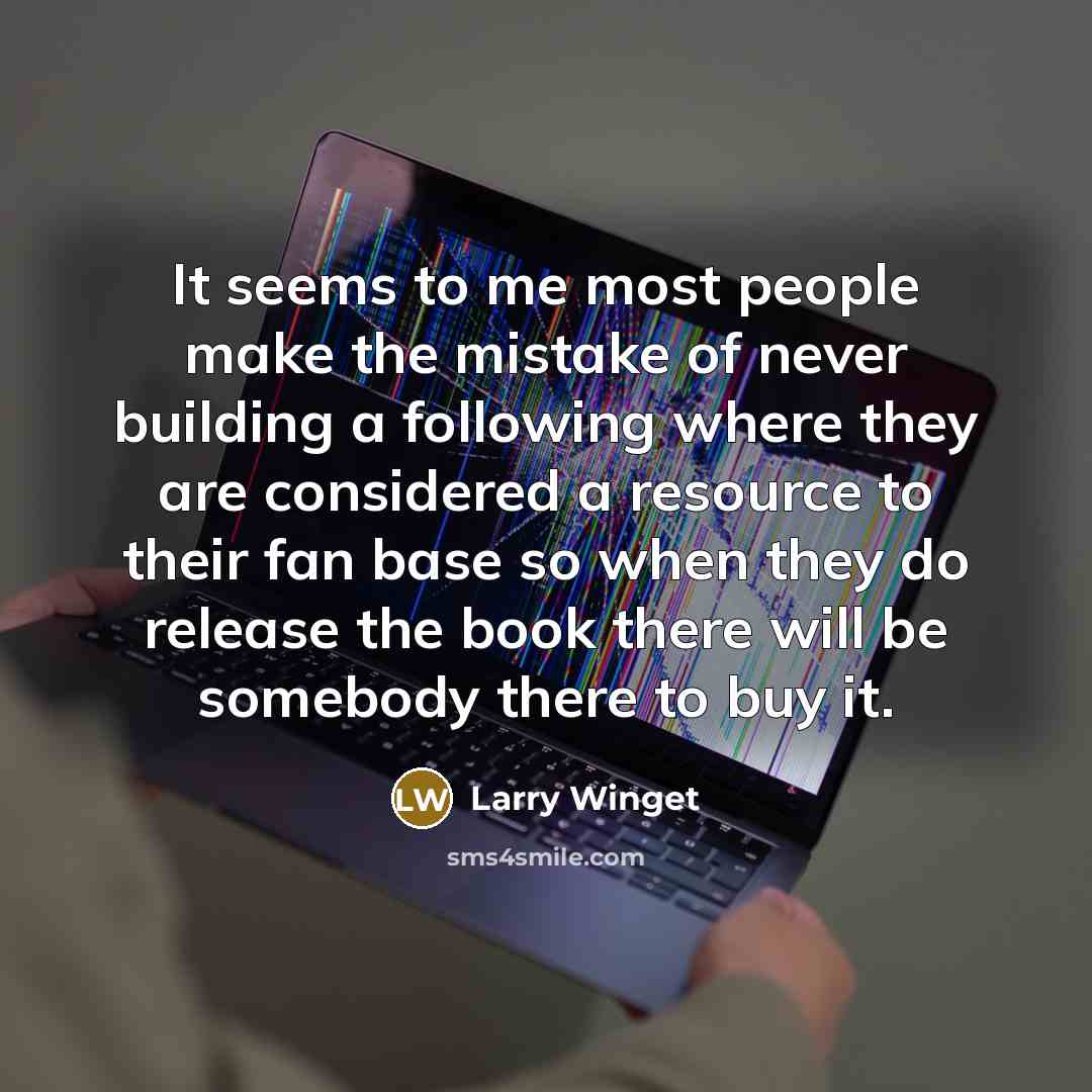 “It seems to me most people make the mistake of…” quote by Larry Winget