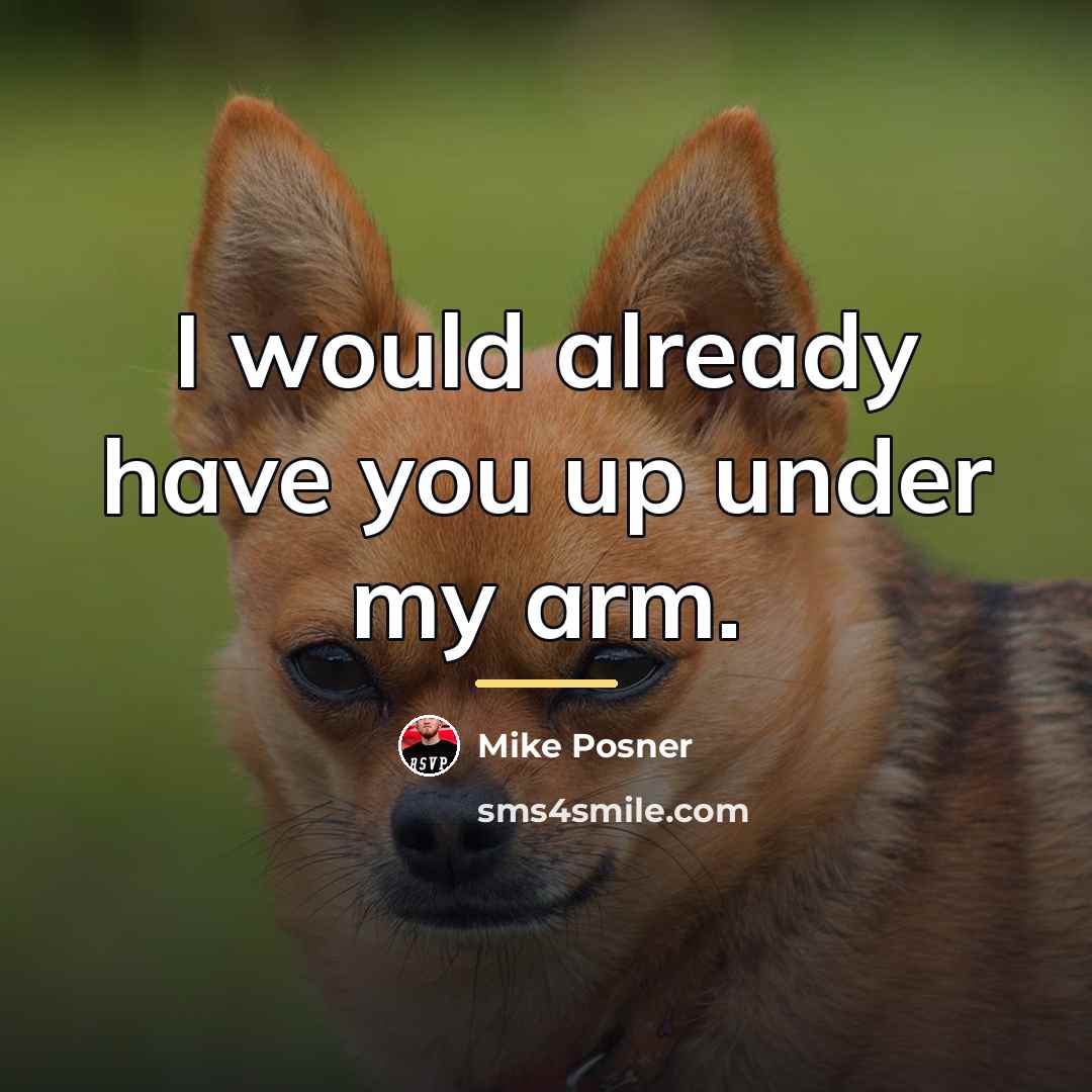 “I would already have you up under my arm.…” quote by Mike Posner