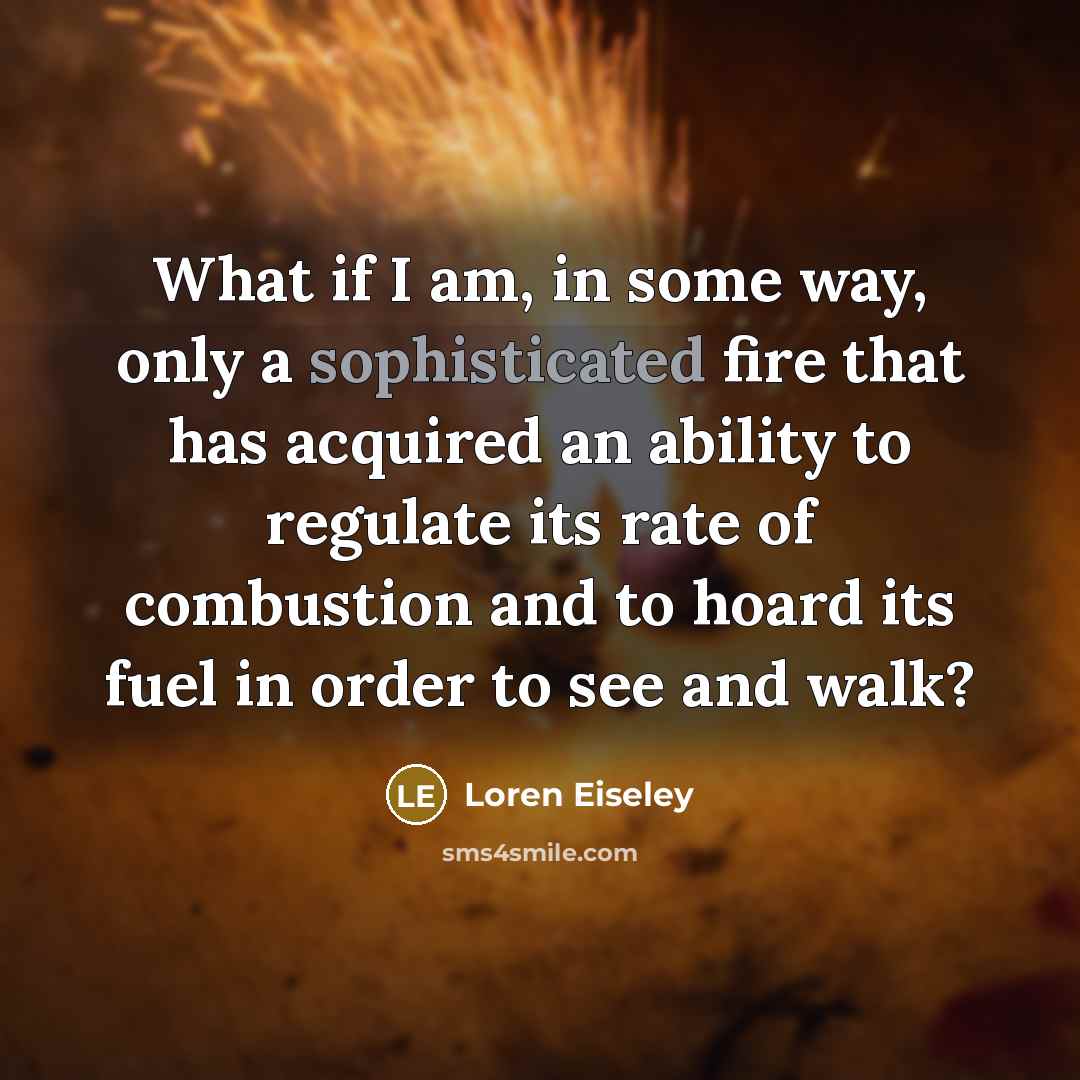 “What if I am, in some way, only a sophisticated…” quote by Loren Eiseley