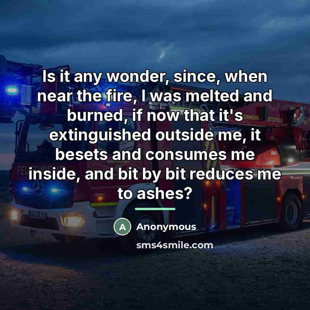 “Is it any wonder, since, when near the fire, I…” quote by Anonymous