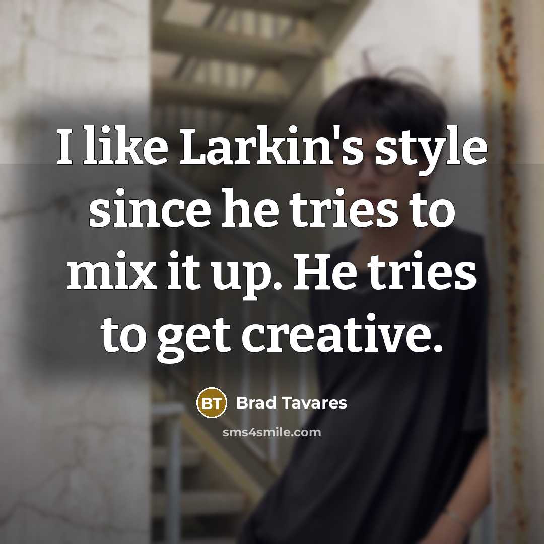 “I like Larkin's style since he tries to mix it…” quote by Brad Tavares