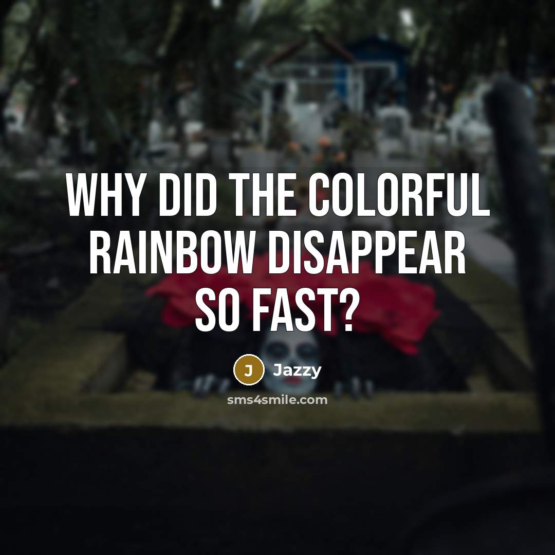 “Why did the colorful rainbow disappear so fast?…” quote by Jazzy