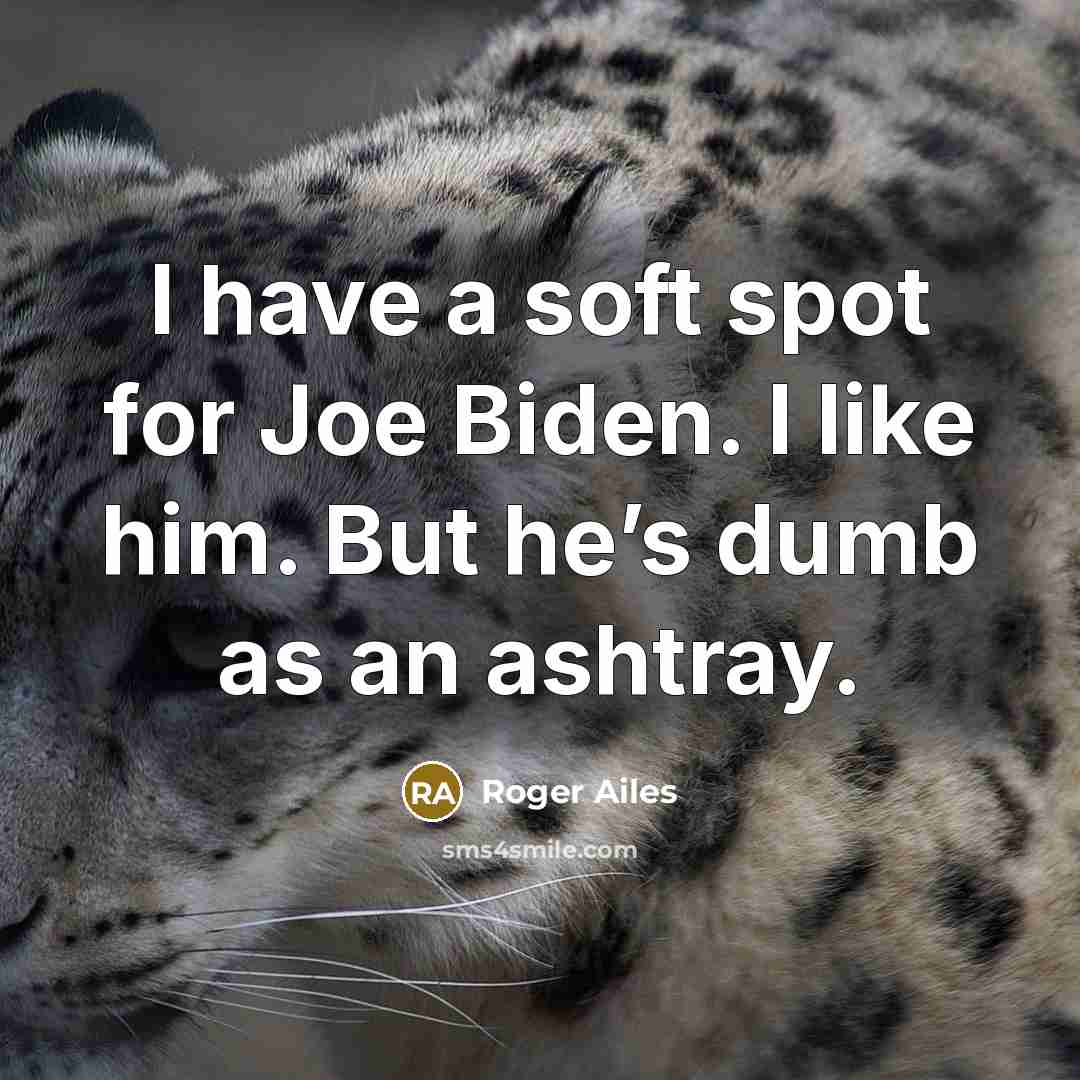 “I have a soft spot for Joe Biden. I like…” quote by Roger Ailes