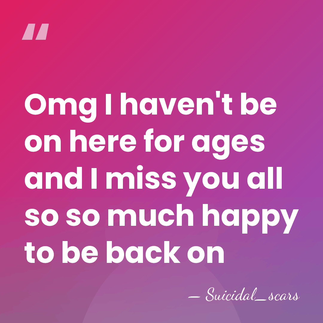 Omg I haven't be on here for ages and I miss you&hellip; - Suicidal_scars