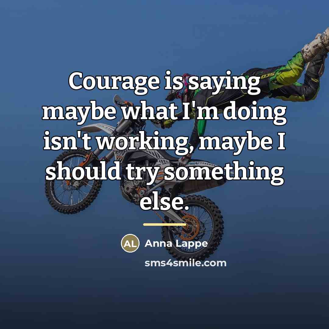 “Courage is saying maybe what I'm doing isn't working, maybe…” quote by Anna Lappe