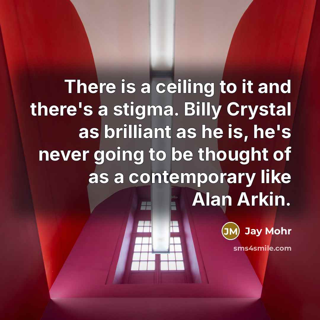 “There is a ceiling to it and there's a stigma.…” quote by Jay Mohr