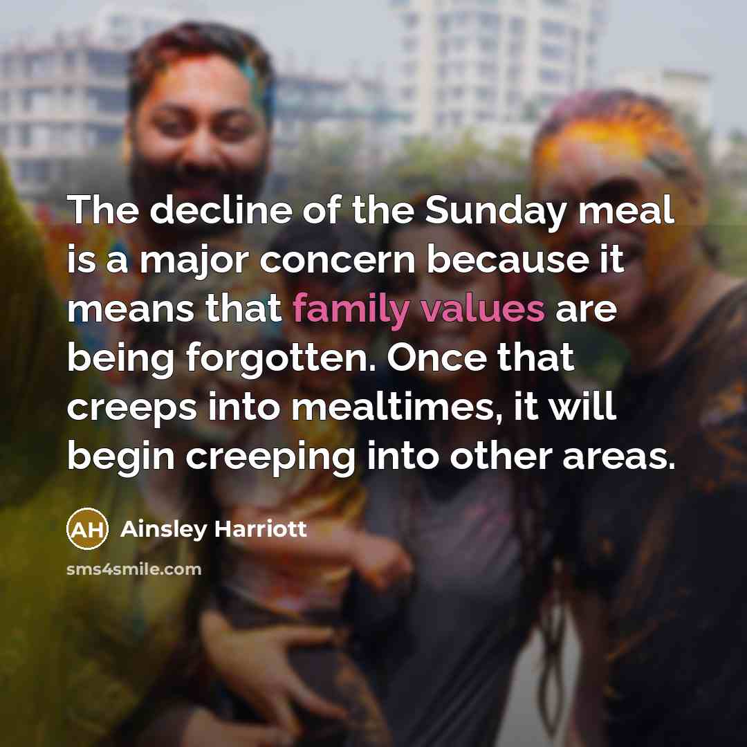 “The decline of the Sunday meal is a major concern…” quote by Ainsley Harriott