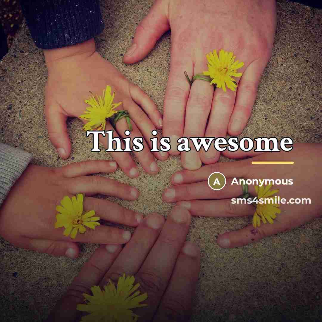 “This is awesome…” quote by Anonymous