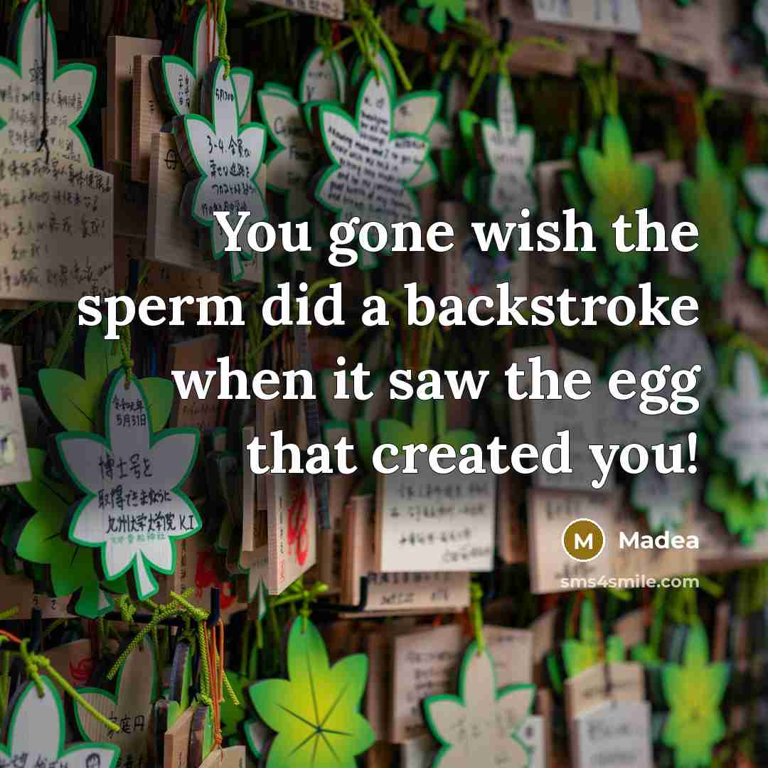“You gone wish the sperm did a backstroke when it saw the egg that created you!” quote by Madea