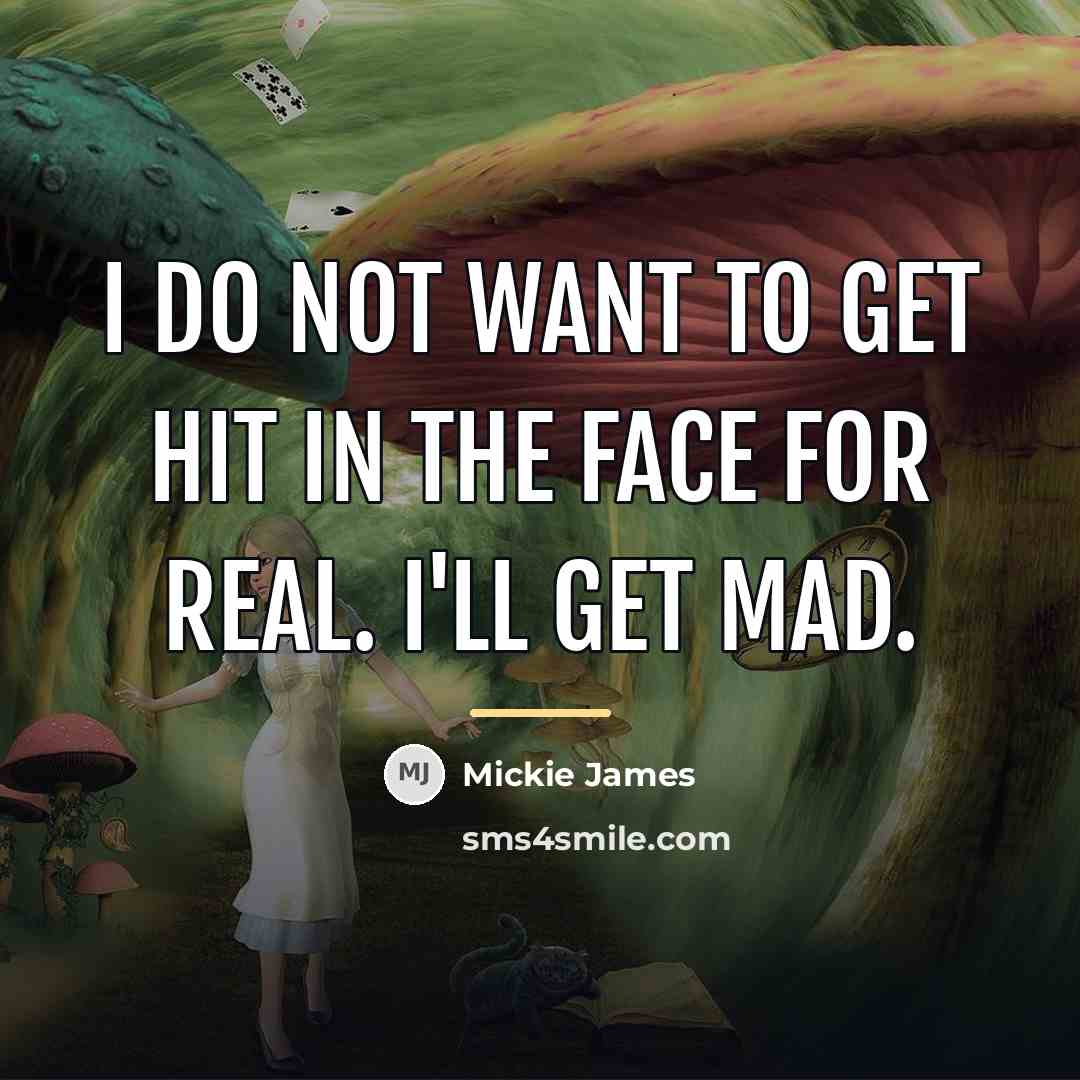 “I do not want to get hit in the face…” quote by Mickie James