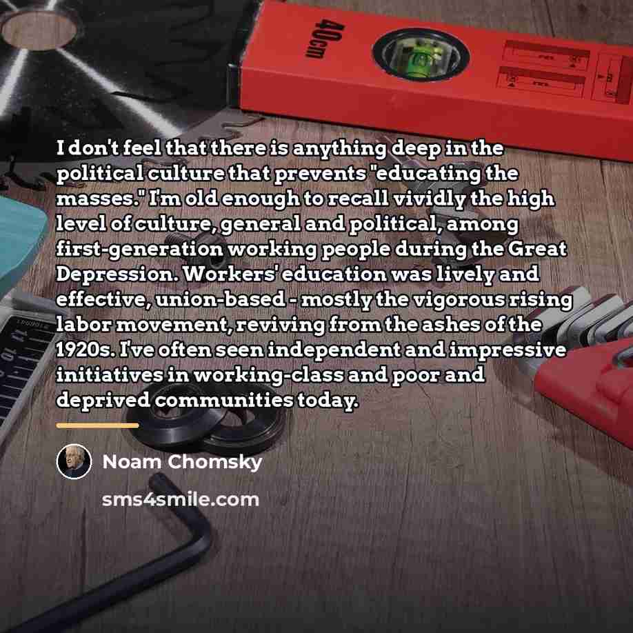 “I don't feel that there is anything deep in the…” quote by Noam Chomsky