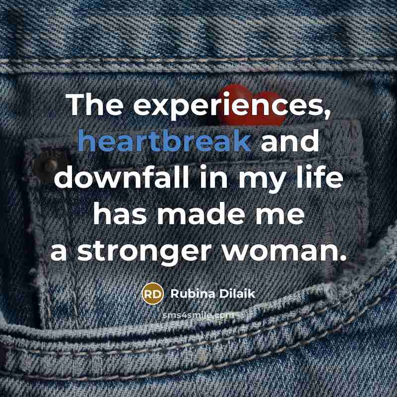 “The experiences, heartbreak and downfall in my life has made…” quote by Rubina Dilaik