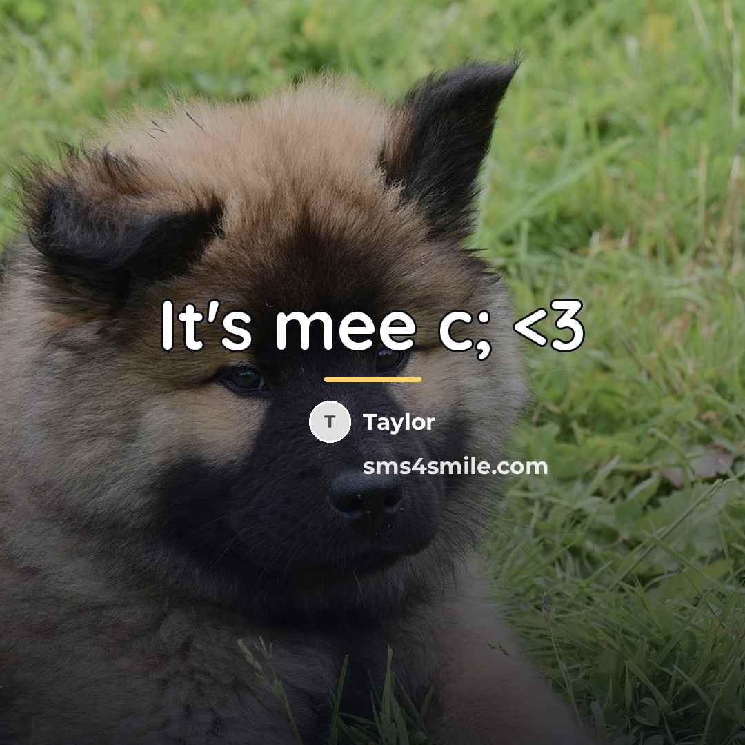 “It's mee c;…” quote by Taylor