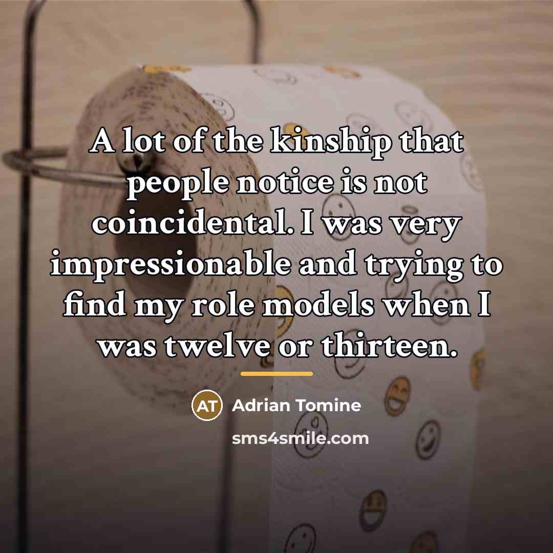 “A lot of the kinship that people notice is not…” quote by Adrian Tomine