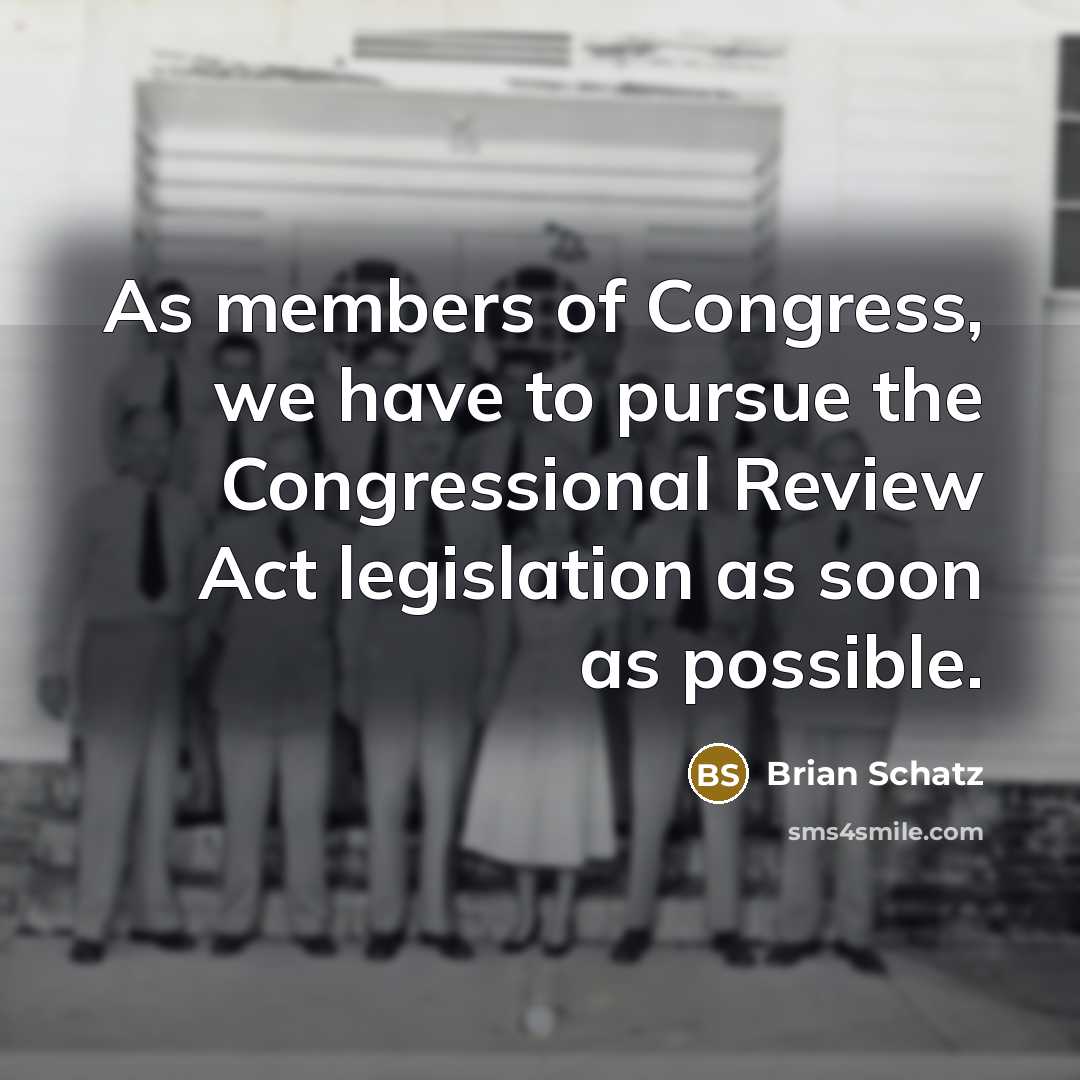 “As members of Congress, we have to pursue the Congressional…” quote by Brian Schatz