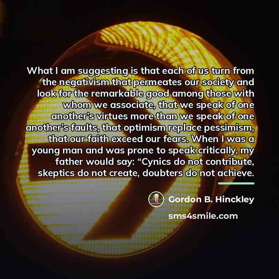 “What I am suggesting is that each of us turn…” quote by Gordon B. Hinckley