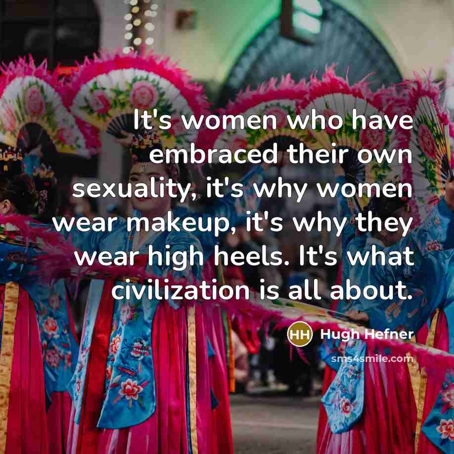 “It's women who have embraced their own sexuality, it's why…” quote by Hugh Hefner