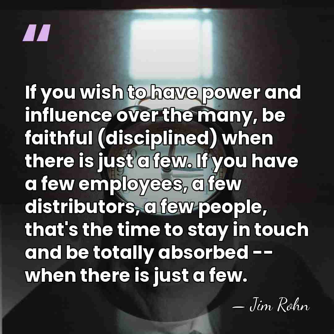 If you wish to have power and influence over the many, be&hellip; - Jim Rohn