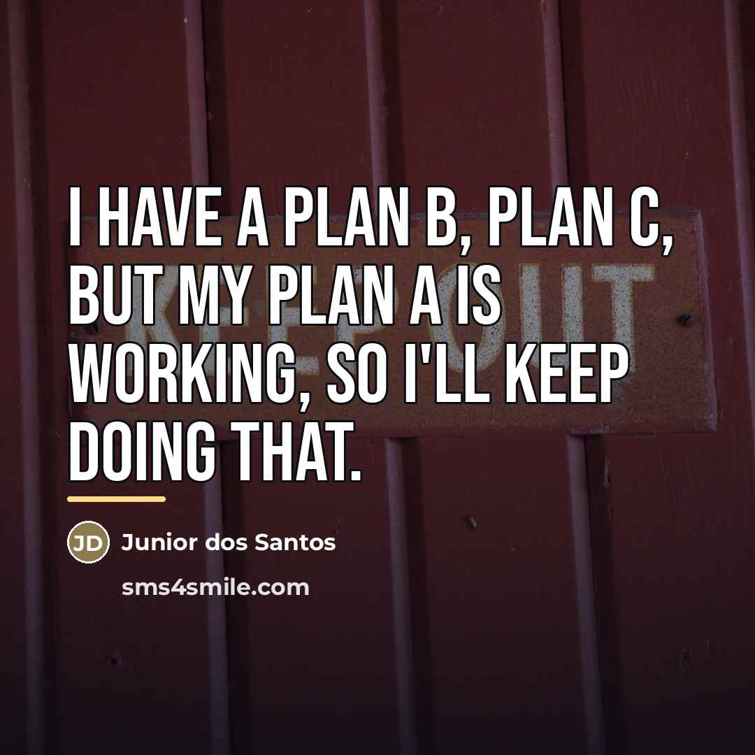 “I have a Plan B, Plan C, but my Plan…” quote by Junior dos Santos