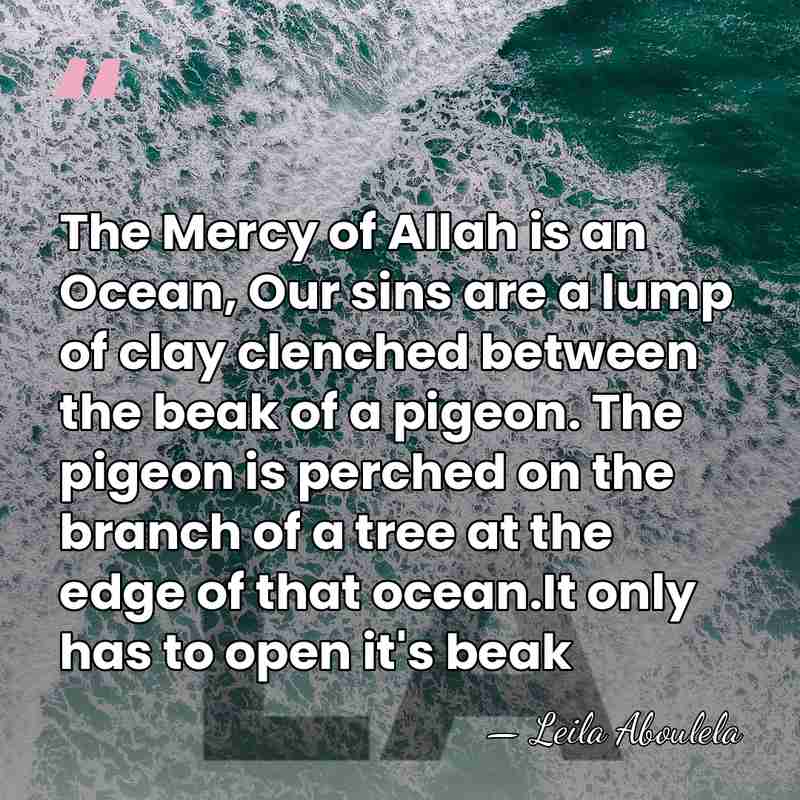 The Mercy of Allah is an Ocean, Our sins are a lump&hellip; - Leila Aboulela