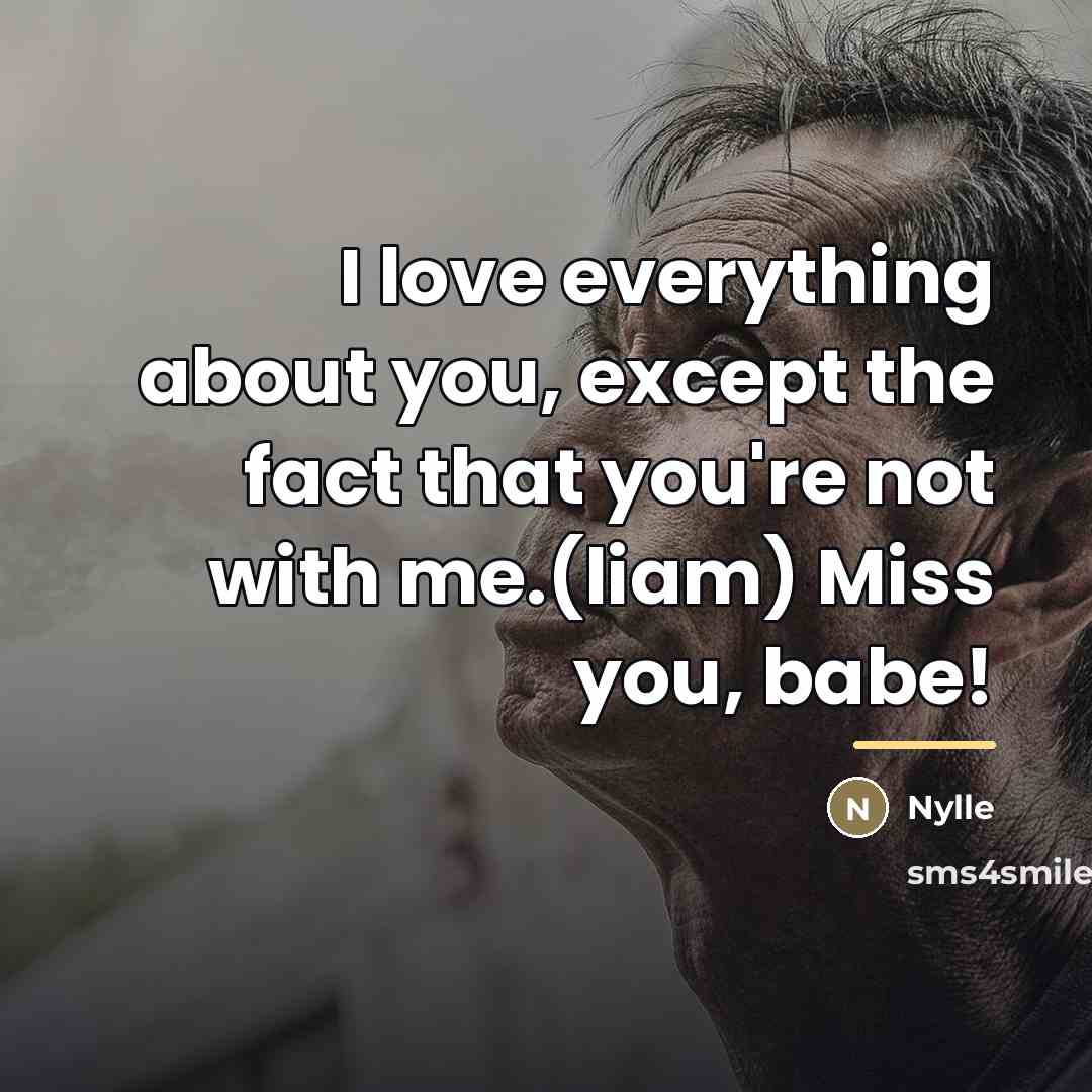 “I love everything about you, except the fact that you're…” quote by Nylle