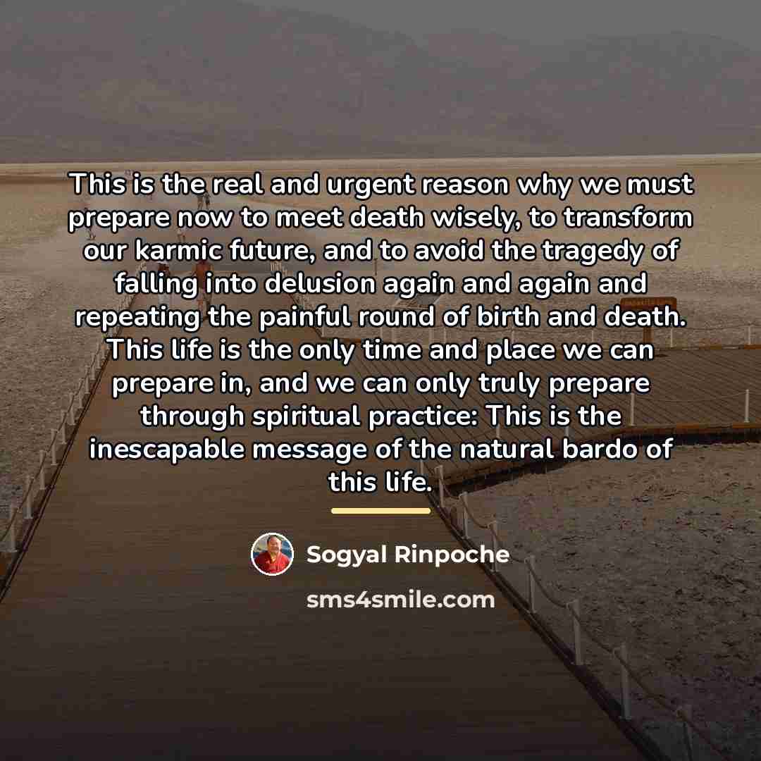“This is the real and urgent reason why we must…” quote by Sogyal Rinpoche