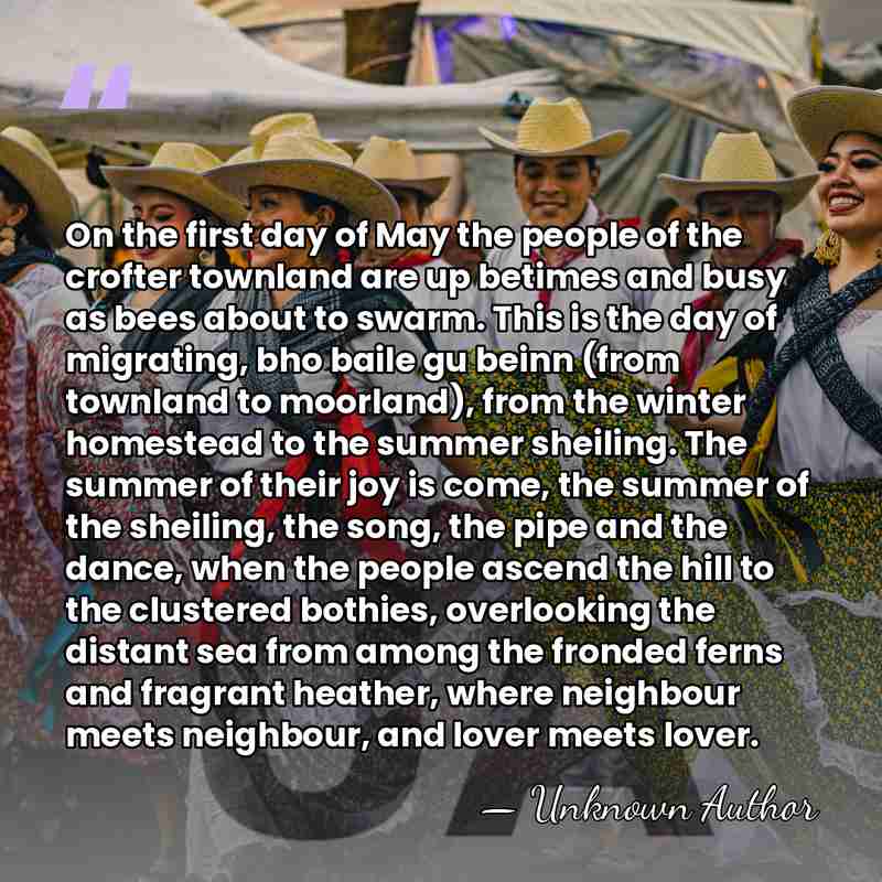 On the first day of May the people of the crofter townland&hellip; - Alexander Carmichael