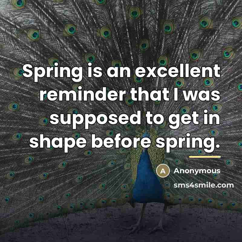 “Spring is an excellent reminder that I was supposed to…” quote by Anonymous