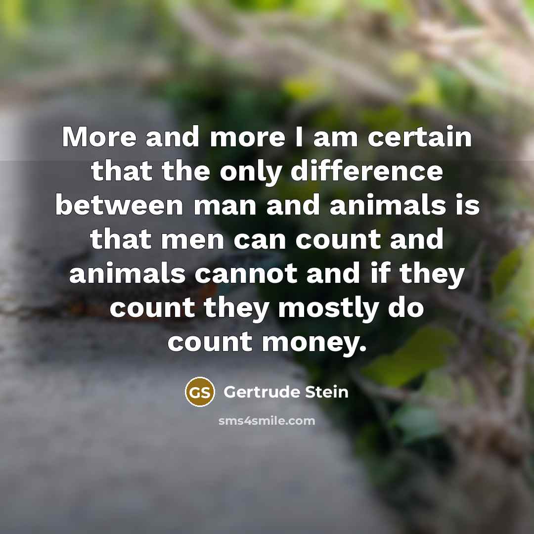 “More and more I am certain that the only difference…” quote by Gertrude Stein