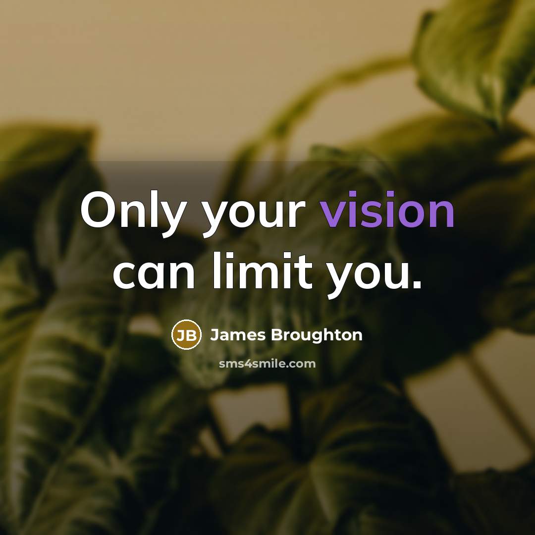 “Only your vision can limit you.…” quote by James Broughton