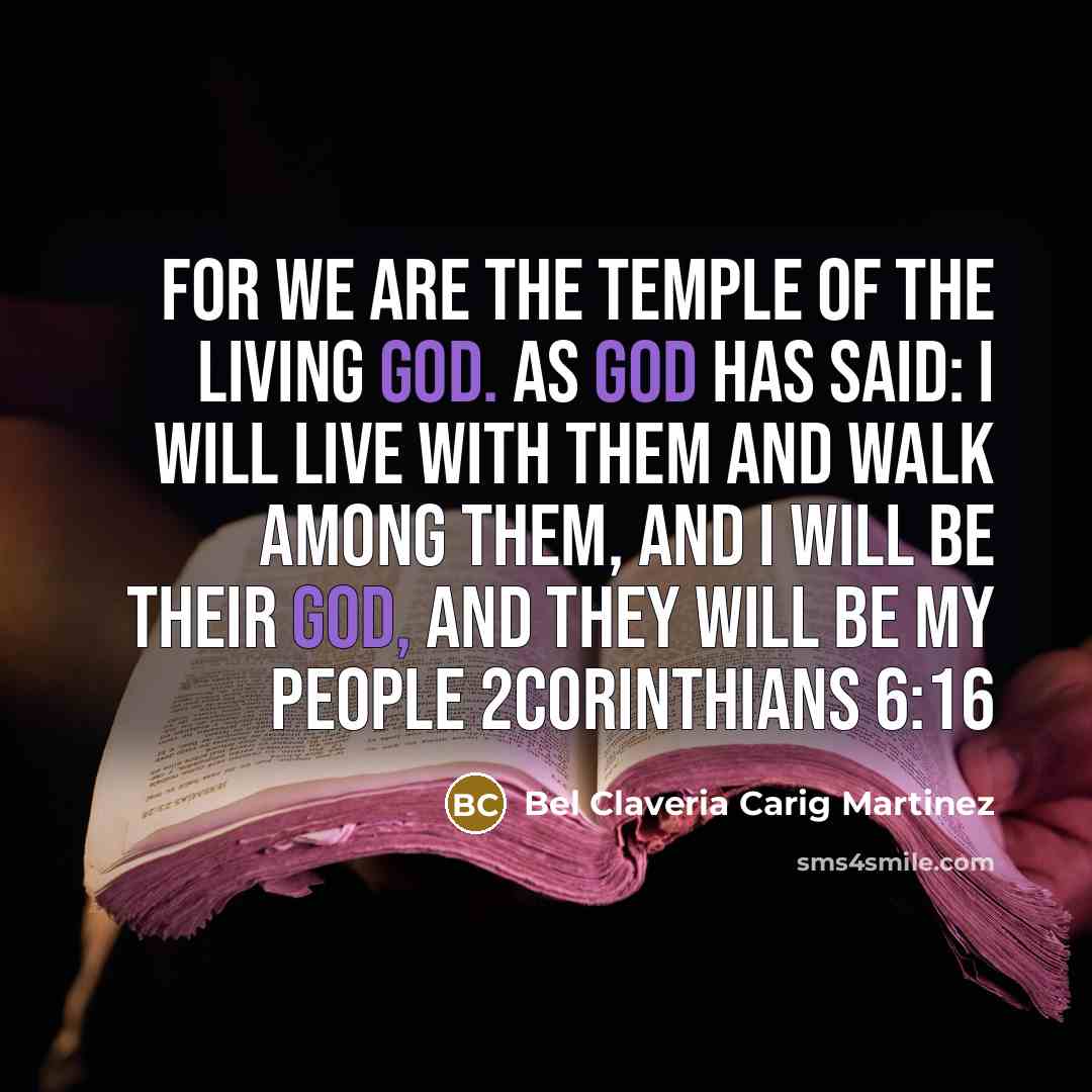 “For We are the temple of the living God. As…” quote by Bel Claveria Carig Martinez