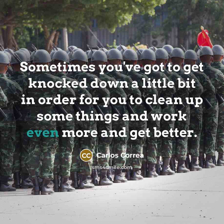 “Sometimes you've got to get knocked down a little bit…” quote by Carlos Correa