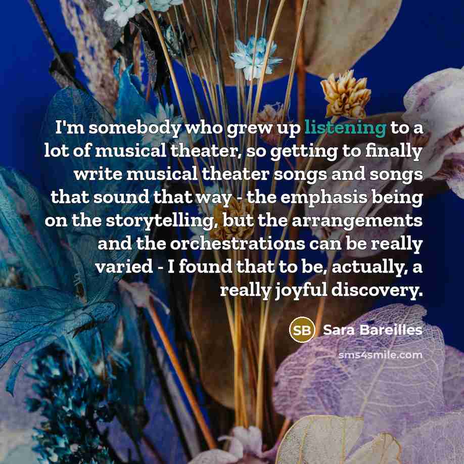 “I'm somebody who grew up listening to a lot of…” quote by Sara Bareilles