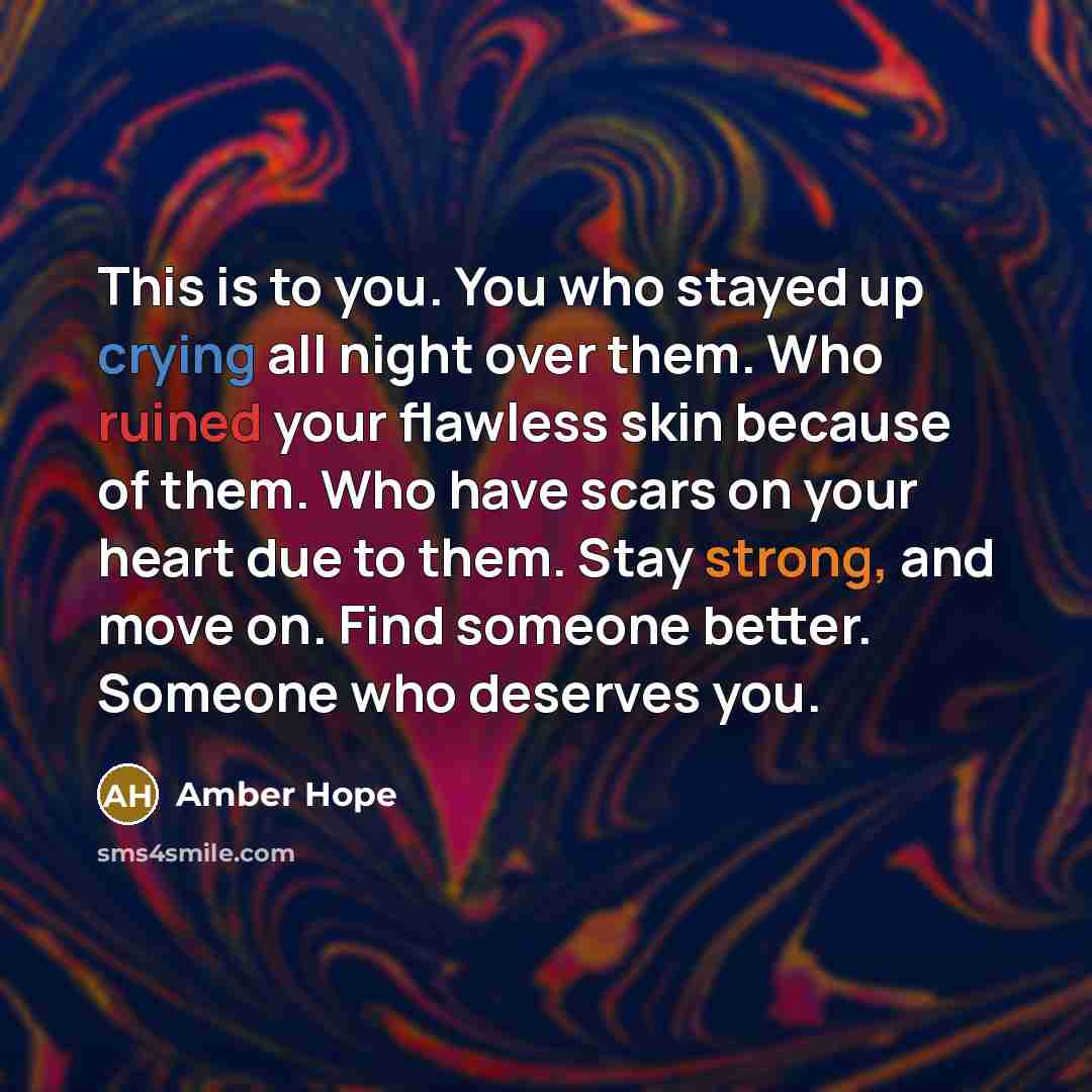 “This is to you. You who stayed up crying all…” quote by Amber Hope