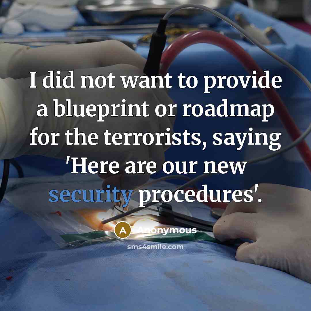 “I did not want to provide a blueprint or roadmap…” quote by Anonymous