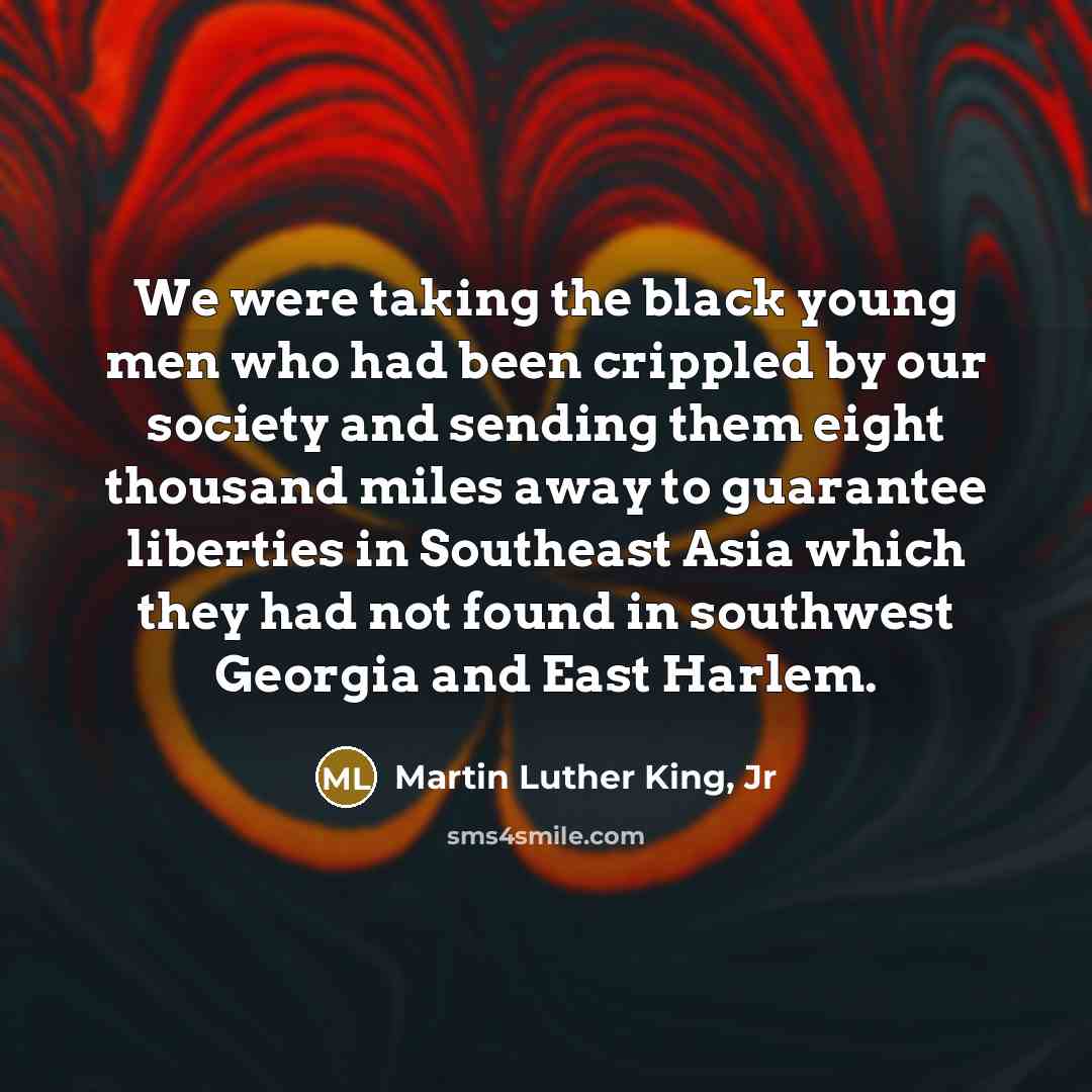 “We were taking the black young men who had been…” quote by Martin Luther King, Jr