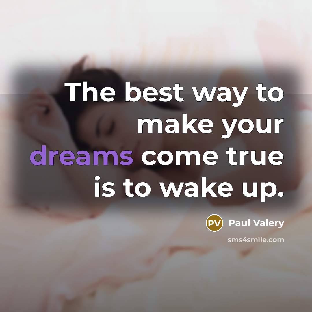 “The best way to make your dreams come true is…” quote by Paul Valery