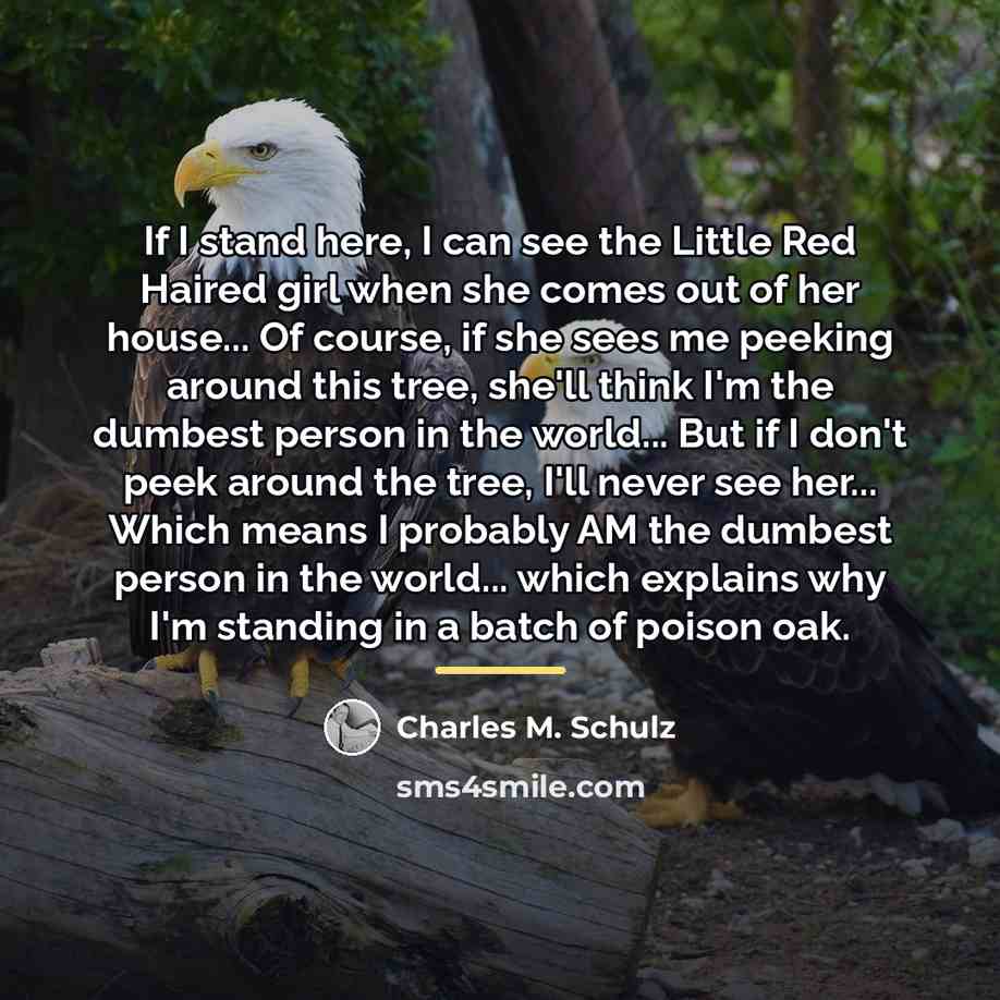 “If I stand here, I can see the Little Red…” quote by Charles M. Schulz