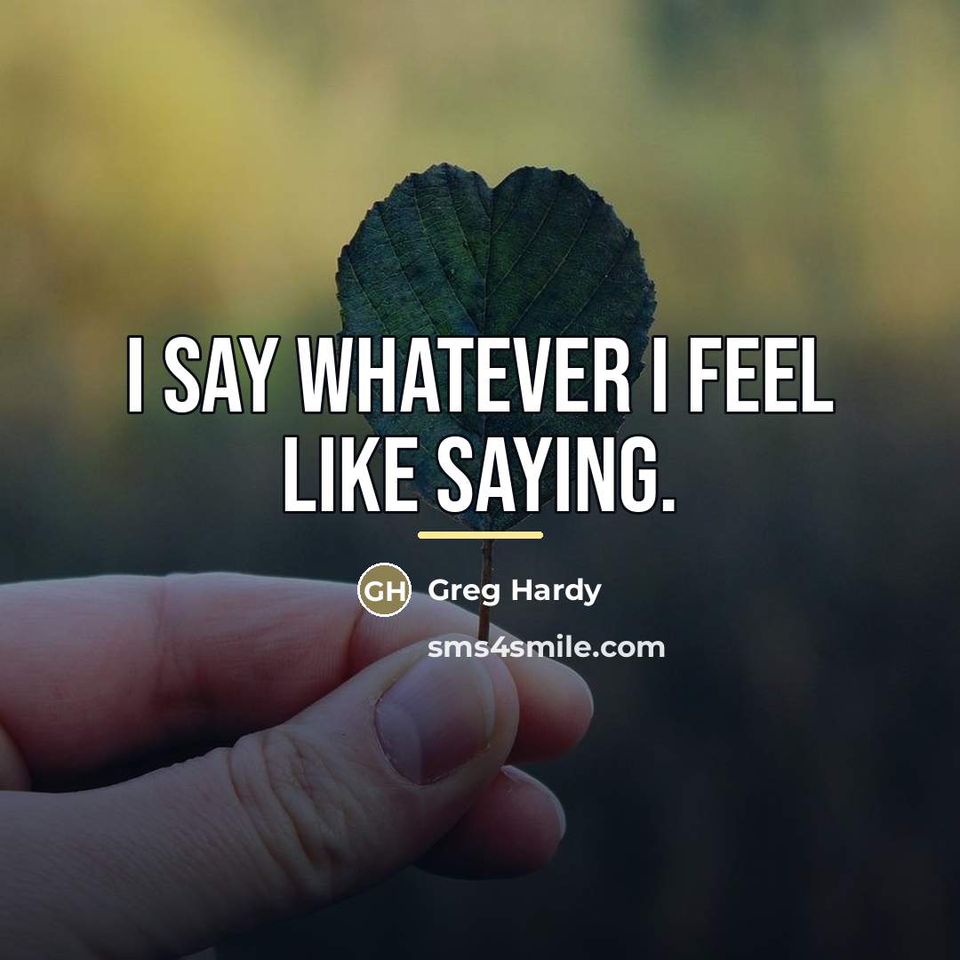 “I say whatever I feel like saying.…” quote by Greg Hardy