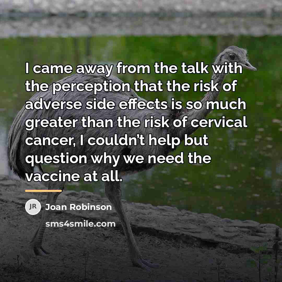 “I came away from the talk with the perception that…” quote by Joan Robinson