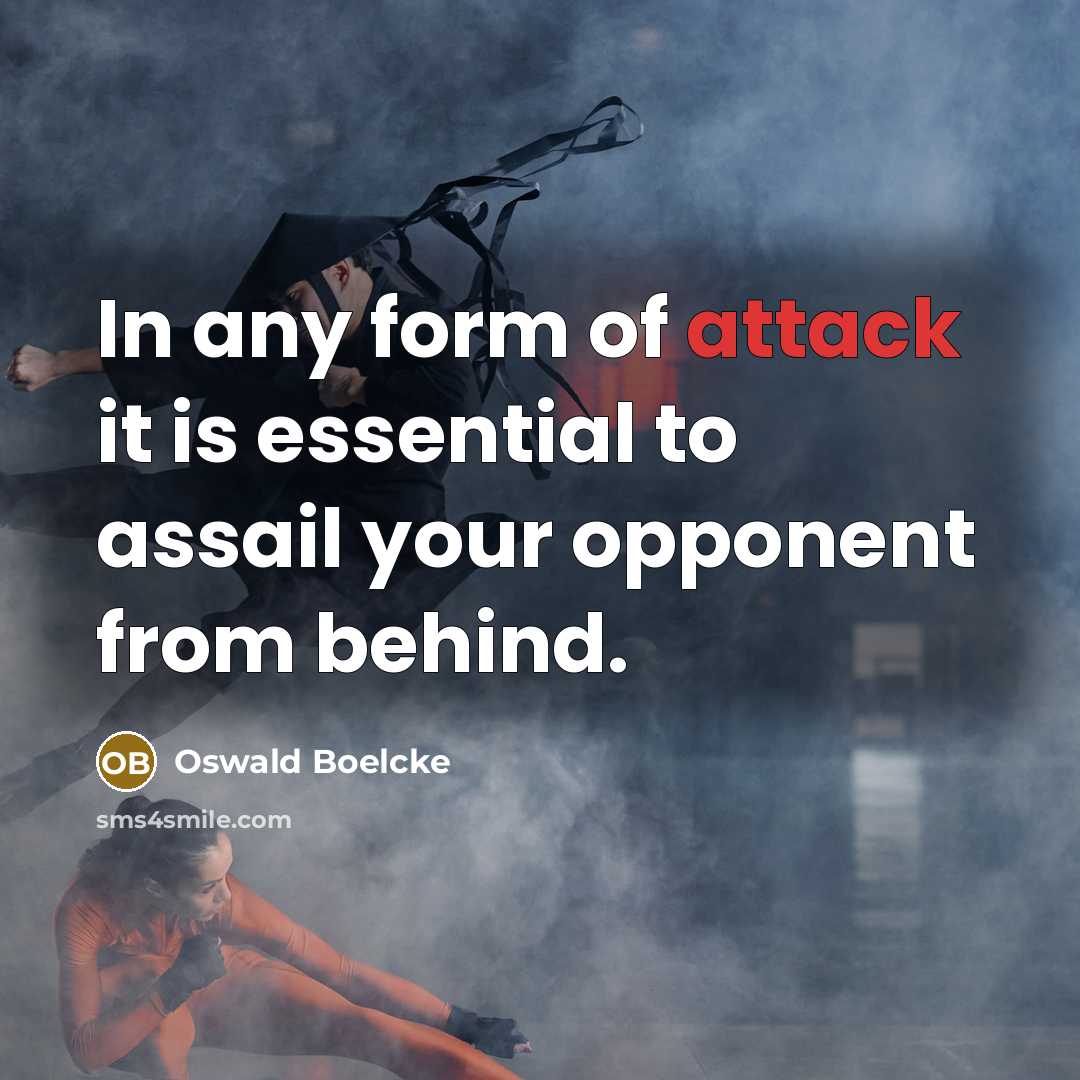 “In any form of attack it is essential to assail…” quote by Oswald Boelcke