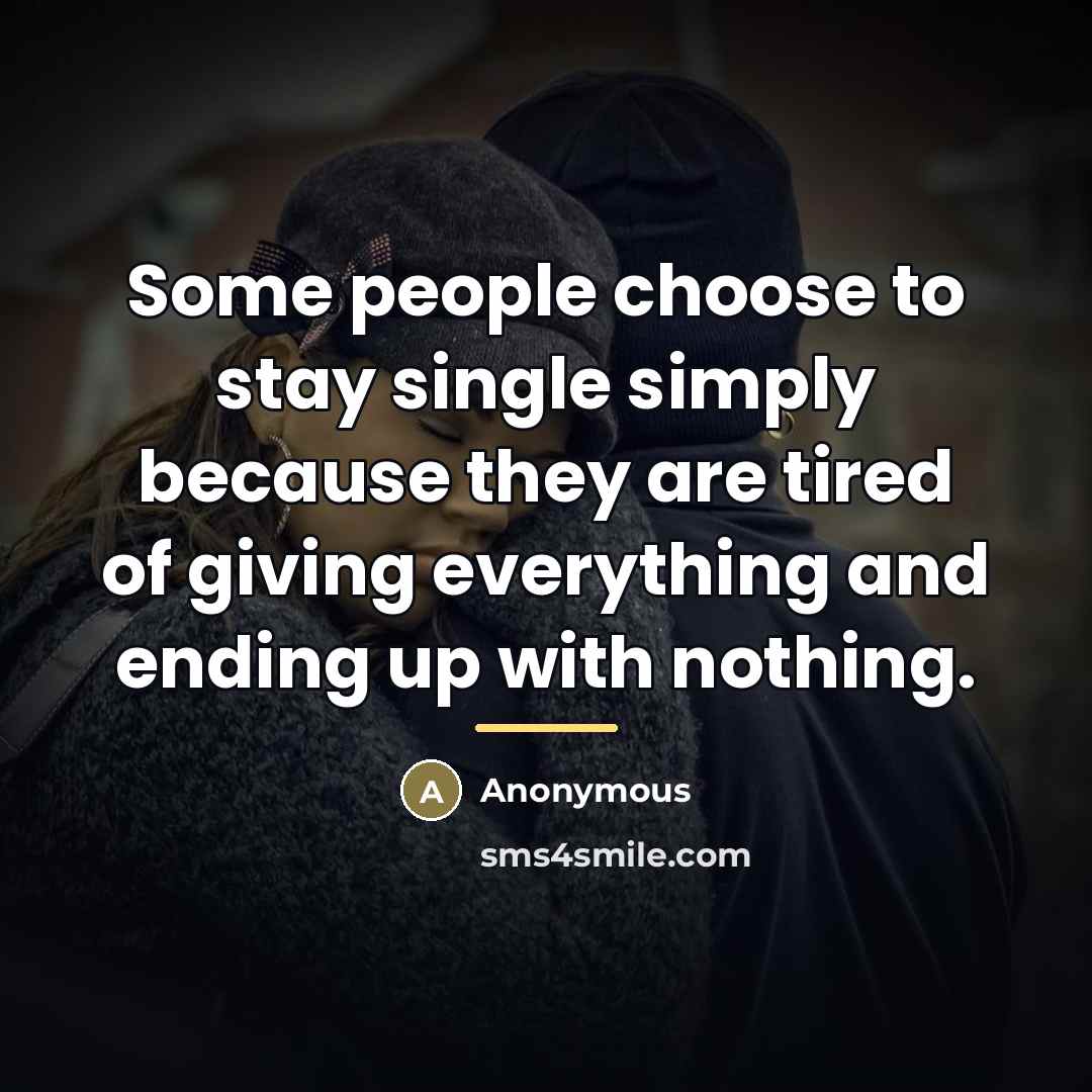 “Some people choose to stay single simply because they are…” quote by Anonymous