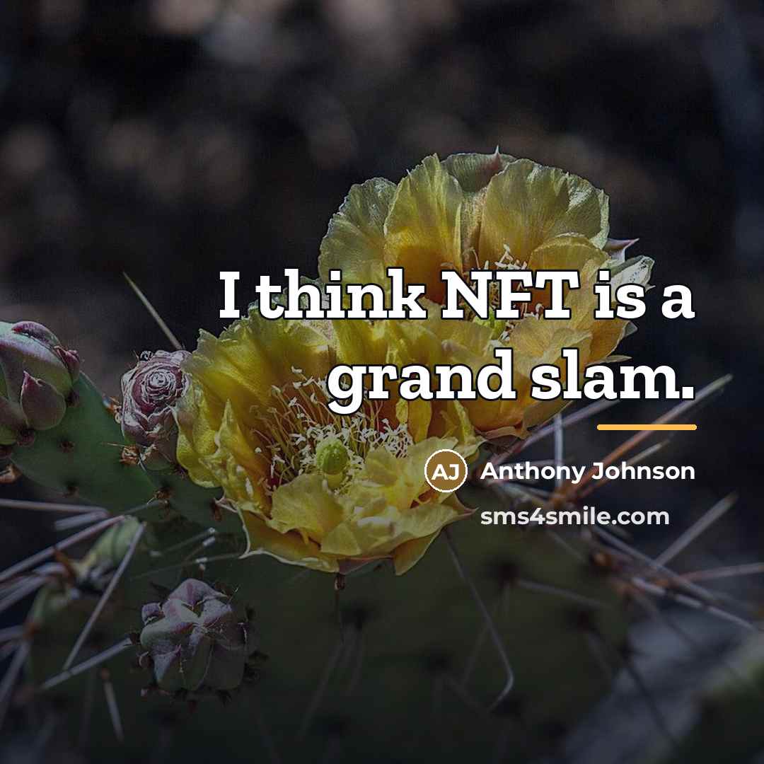“I think NFT is a grand slam.…” quote by Anthony Johnson