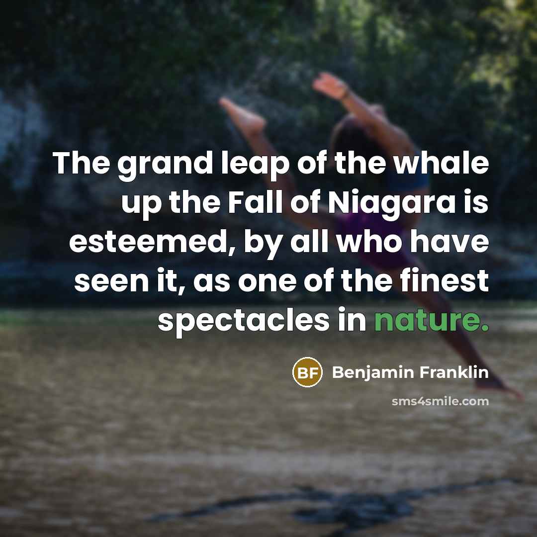 “The grand leap of the whale up the Fall of…” quote by Benjamin Franklin