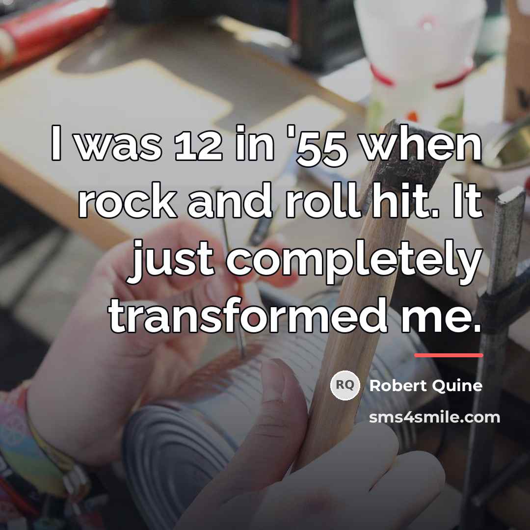 “I was 12 in '55 when rock and roll hit.…” quote by Robert Quine