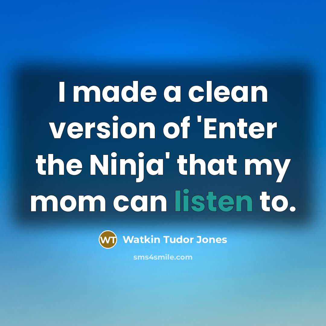 “I made a clean version of 'Enter the Ninja' that…” quote by Watkin Tudor Jones