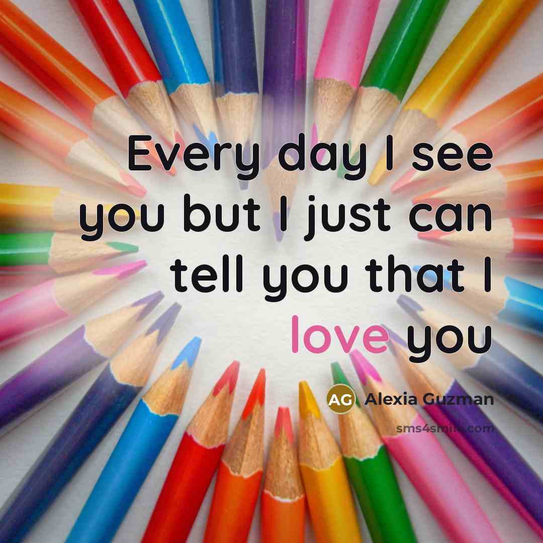 “Every day I see you but I just can tell…” quote by Alexia Guzman