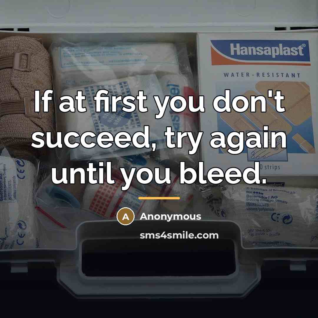 “If at first you don't succeed, try again until you…” quote by Anonymous